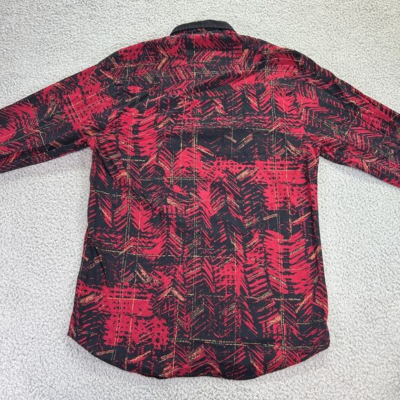 Cowboys Turtle Mens Black Red Long Sleeve Collared Casual Button Down Shirt - Picture 4 of 8